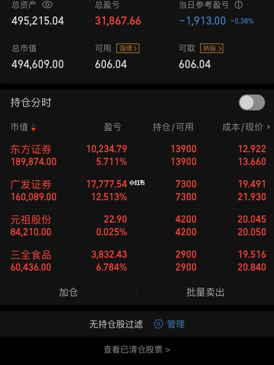 理财持仓市值(理财持仓市值是本金和实际收益一样吗)